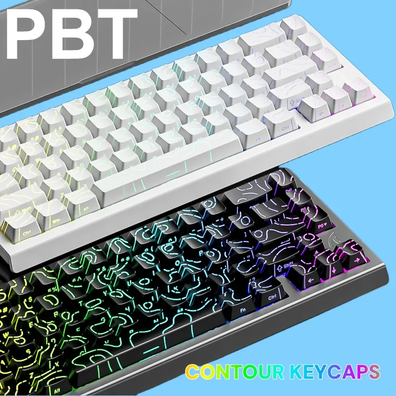 Gaming Accessories Aesthetic - Keycaps PBT Contorno KM98 - Ajuste