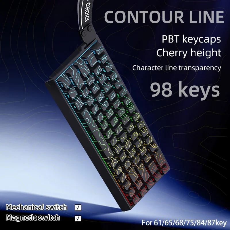 Keycaps PBT Contorno KM98 - Aj - Gaming Accessories Aesthetic avaliação e preço