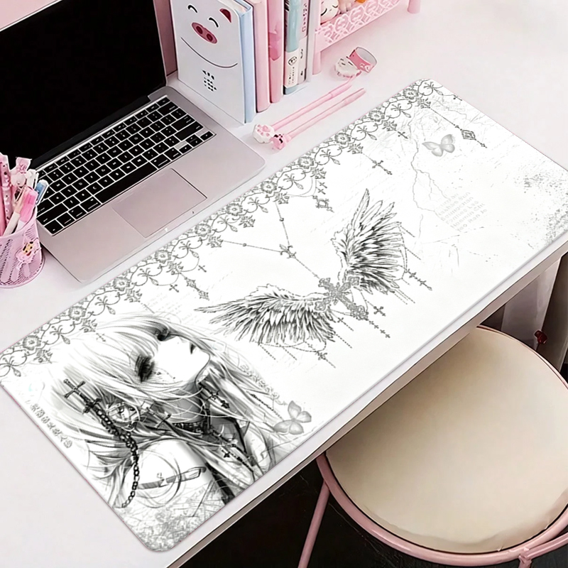 Mousepad de Couro Preto e Bran - Gaming Accessories Aesthetic avaliação e preço